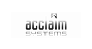 A logo of acclaim systems